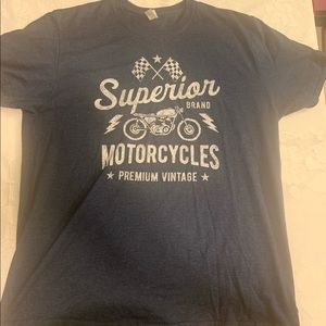 Superior brand parts motorcycles premium vintage size XL blue